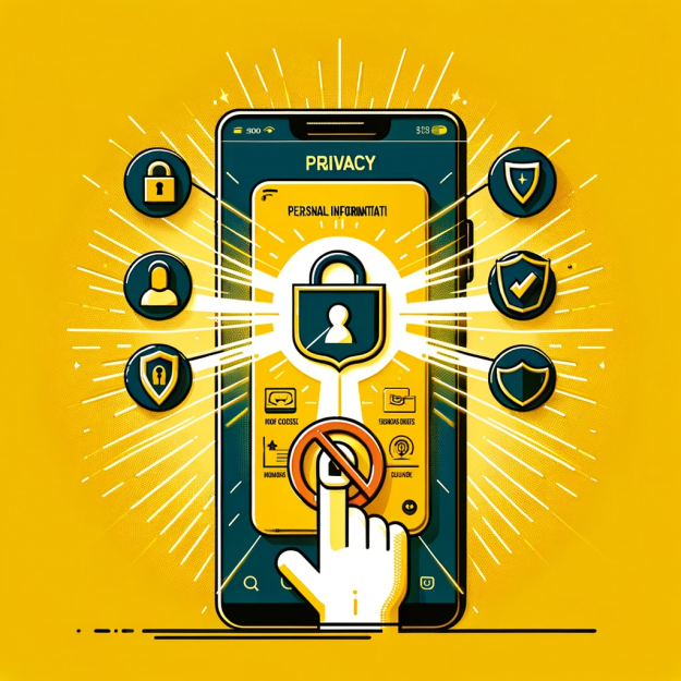 Wiperts.com Smartphone Privacy Protection Illustration of a privacy protection app on a smartphone with 'Do Not Click' symbol.