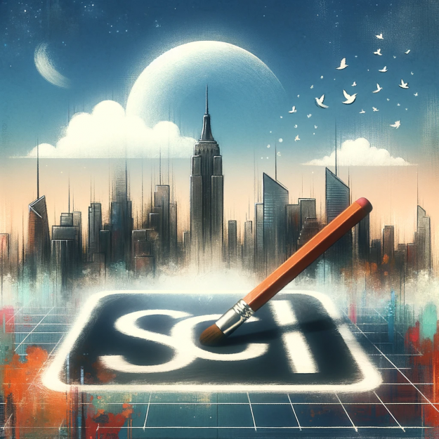 Digital representation of New York City with a theme of renewal.