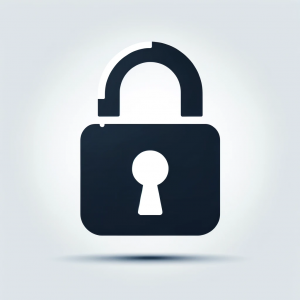 Padlock icon symbolizing data encryption and security.