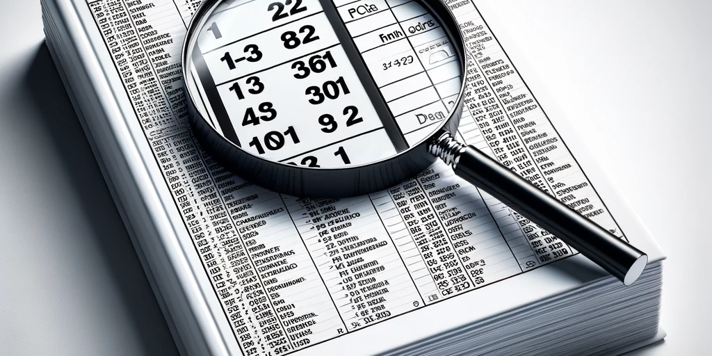 The Unseen Risk of Public Listings Public directory with a magnifying glass focusing on an area, without any visible text.