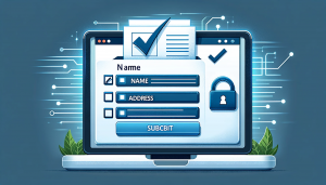 Secure online opt-out form with encryption on a computer screen.