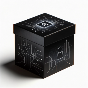 Black box symbolizing the opaque nature of algorithms.