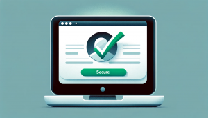 Secure online profile with a green verification checkmark.