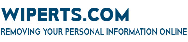Logo of Wiperts.com, a service dedicated to removing personal information online, with the tagline 'REMOVING YOUR PERSONAL INFORMATION ONLINE' displayed in blue and capitalized font.