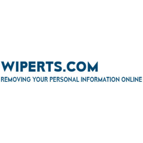 Logo of Wiperts.com, a service dedicated to removing personal information online, with the tagline 'REMOVING YOUR PERSONAL INFORMATION ONLINE' displayed in blue and capitalized font.