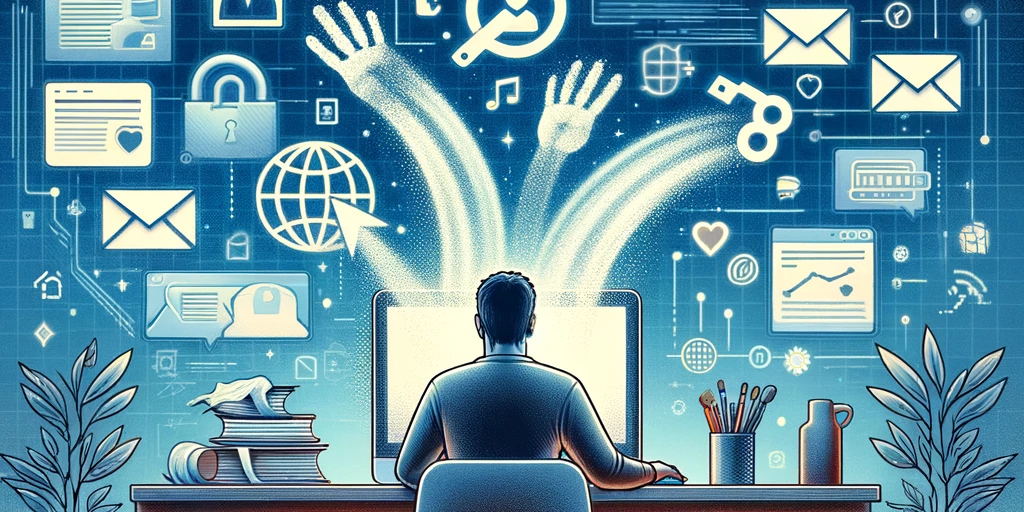 Digital Erasure: Regaining Online Privacy A person erasing their digital footprint from the internet.