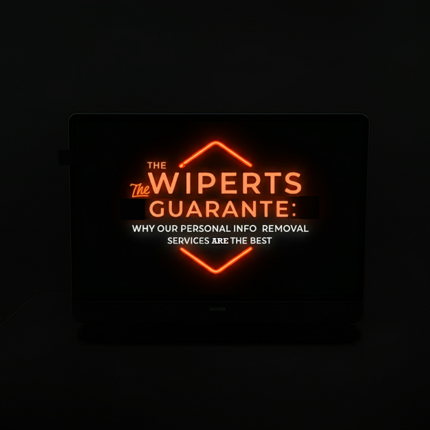 The Wiperts Guarantee logo and headline highlighting their personal information removal services.