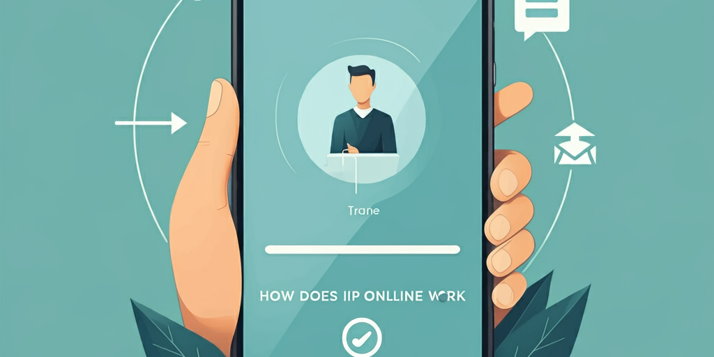 Illustration of a smartphone displaying a digital profile with a focus on IP address tracing and online activity, symbolizing how IP tracking works.
