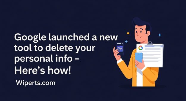 Google launched a new tool to delete your personal info – Here’s how A graphic explaining how to use Google's new tool to delete personal information, from Wiperts.com.
