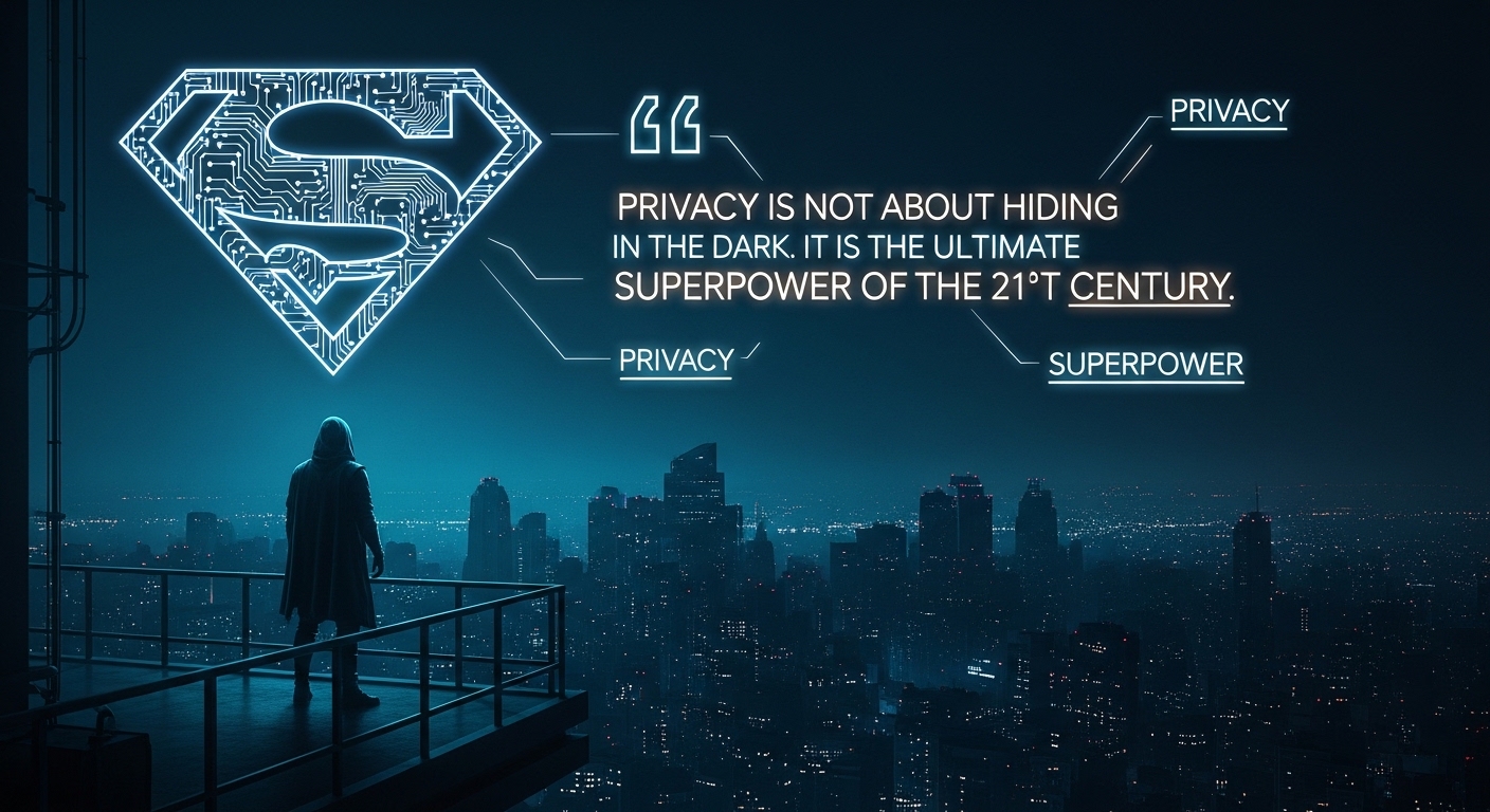 Privacy is not about hiding in the dark. It is the ultimate superpower of the 21st century.
