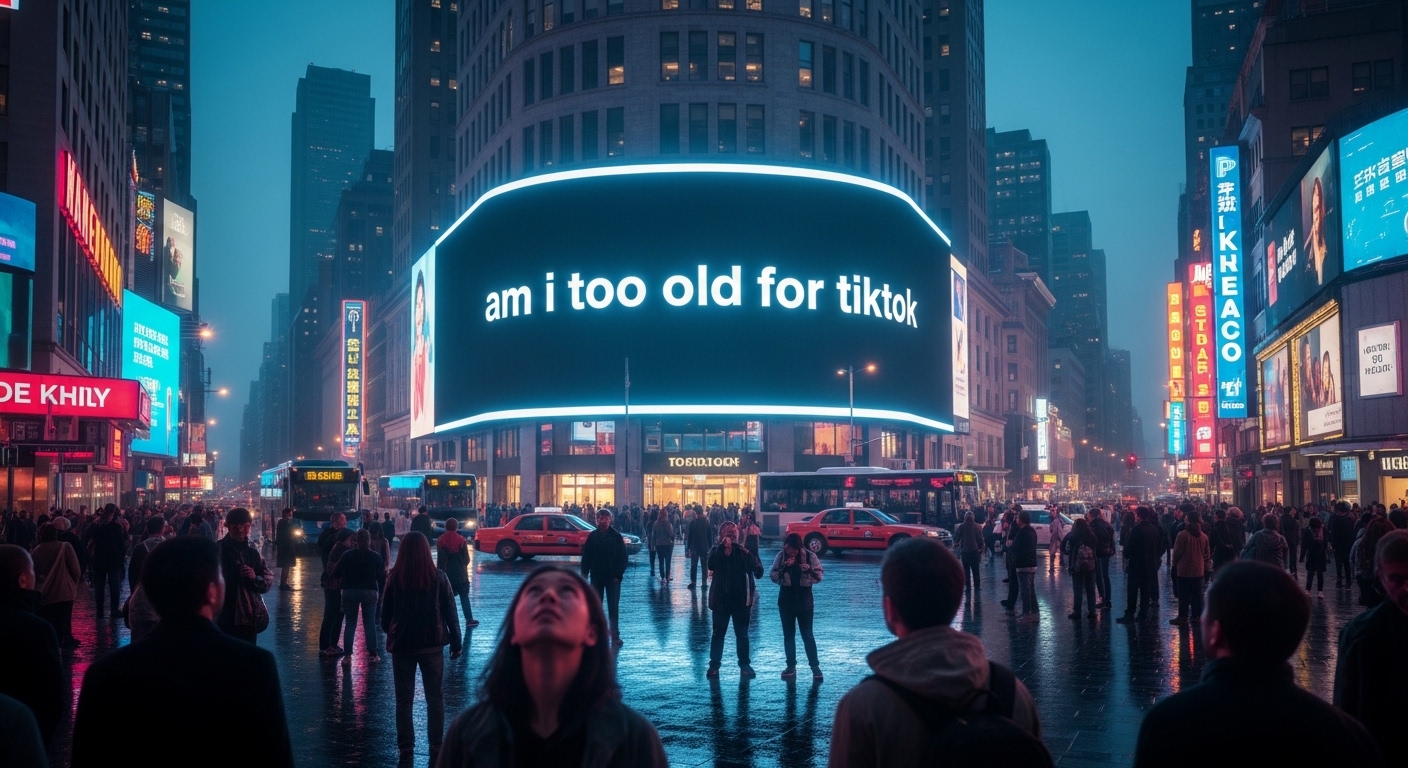 A giant glowing digital billboard in a city displaying private secrets